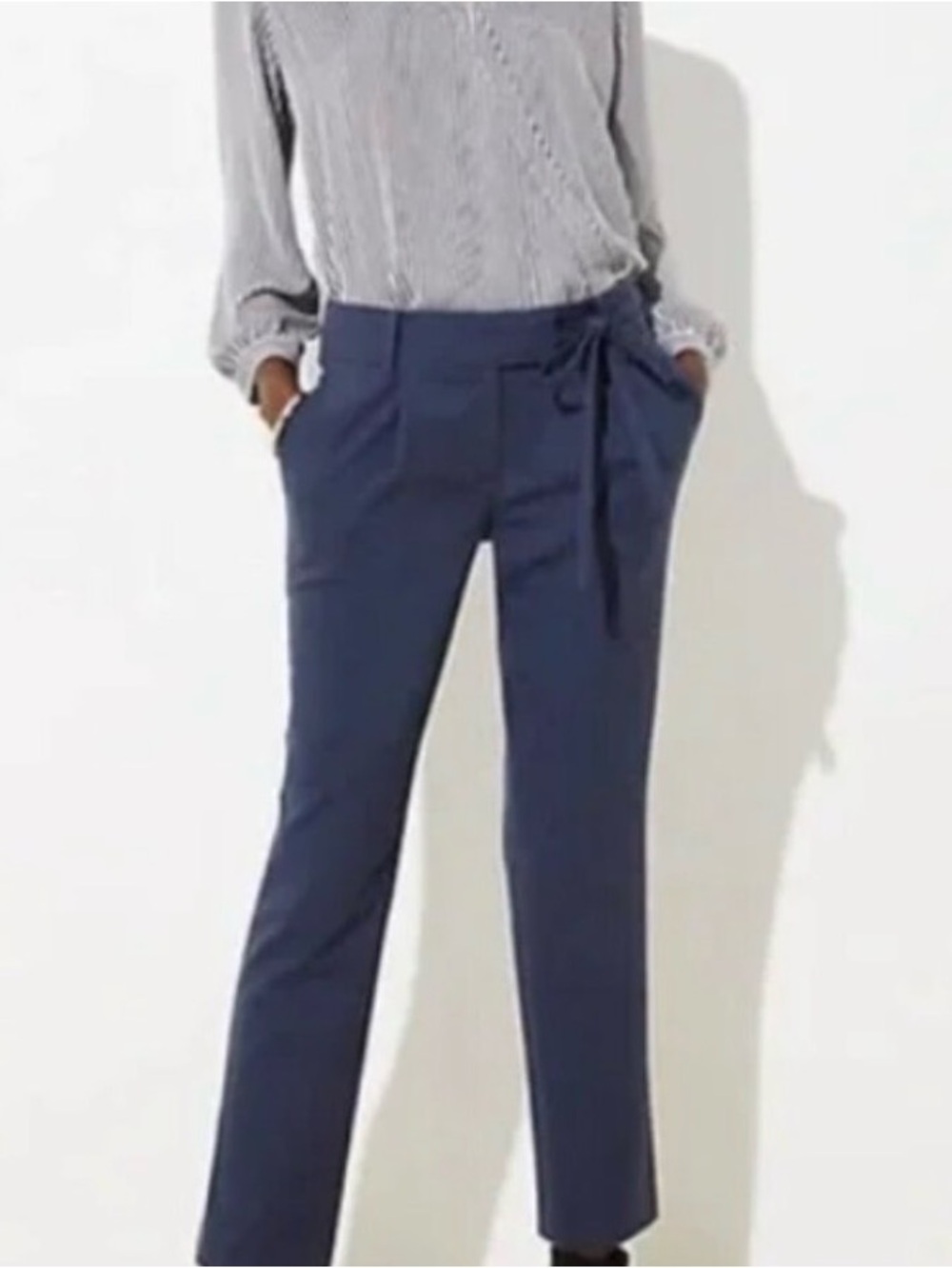 Loft Slim Tie Waist Pencil Pant in Marisa Fit-Tall
